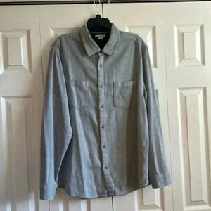 Carbon 2 Cobalt Button Down Light Gray Shirt size L